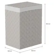 CESTO PARA ROUPA 40 CM X 30 CM TRANCINTOS - CAMELO - Foto 2