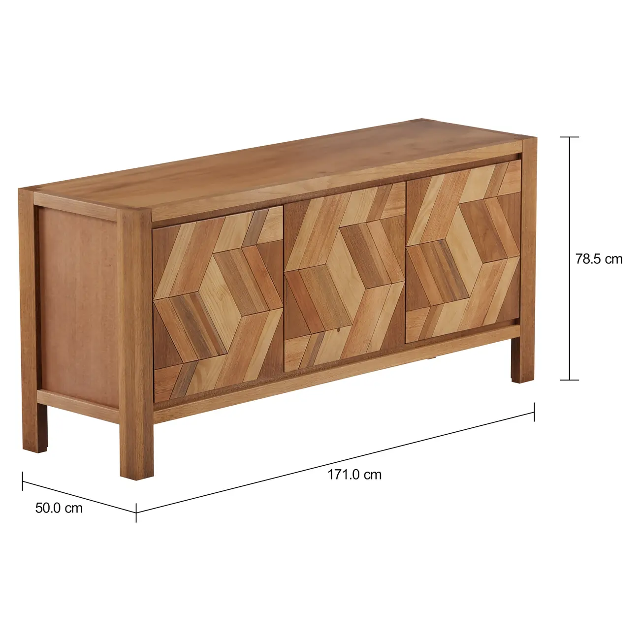 BUFFET 3 PORTAS 1,71 M X 50 CM COLHEITA - NOZES - Foto 6