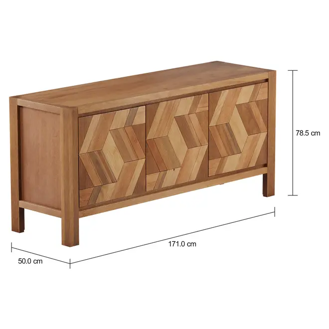 BUFFET 3 PORTAS 1,71 M X 50 CM COLHEITA - NOZES - Foto 6