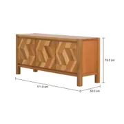BUFFET 3 PORTAS 1,71 M X 50 CM COLHEITA - NOZES - Foto 5