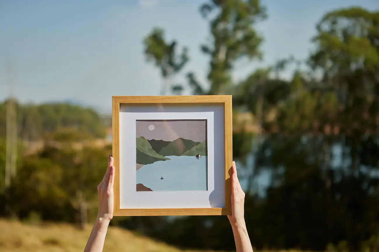 QUADRO 33 CM X 33 CM O ALTAR I - PINUS NATURAL/MULTICOR - Foto 4