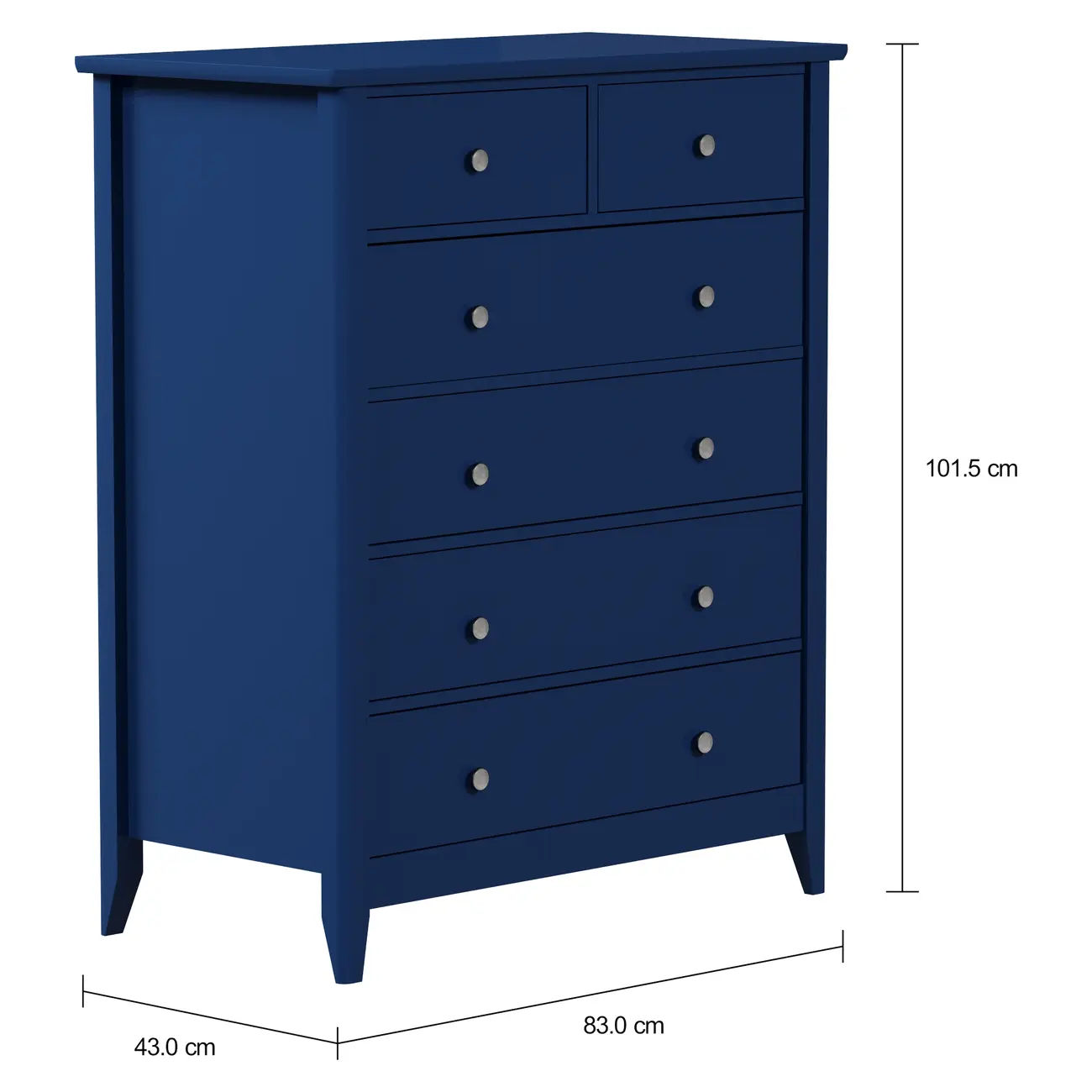 CÔMODA 6 GAVETAS 83 CM X 43 CM DEVON - AZUL - Foto 11