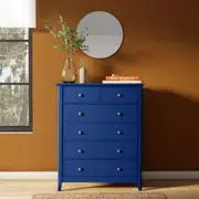 CÔMODA 6 GAVETAS 83 CM X 43 CM DEVON - AZUL - Foto 12
