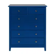 CÔMODA 6 GAVETAS 83 CM X 43 CM DEVON - AZUL - Foto 1