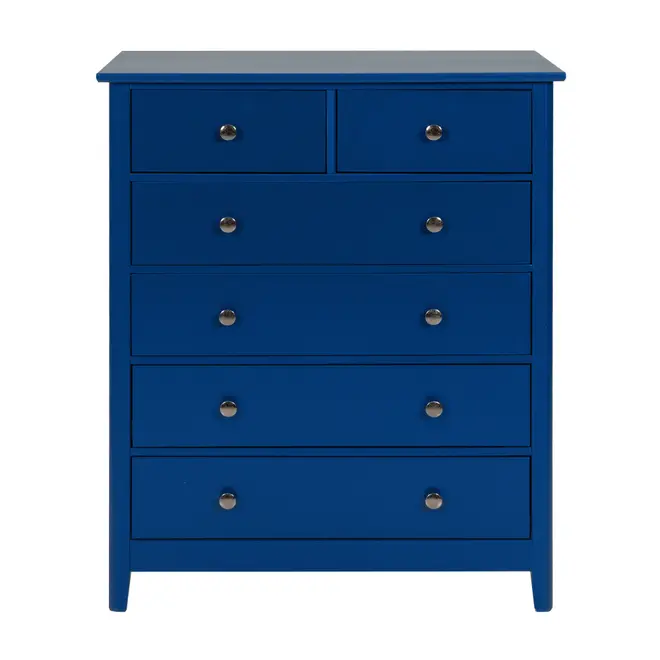 CÔMODA 6 GAVETAS 83 CM X 43 CM DEVON - AZUL - Foto 1