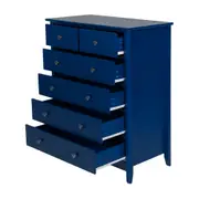 CÔMODA 6 GAVETAS 83 CM X 43 CM DEVON - AZUL - Foto 3