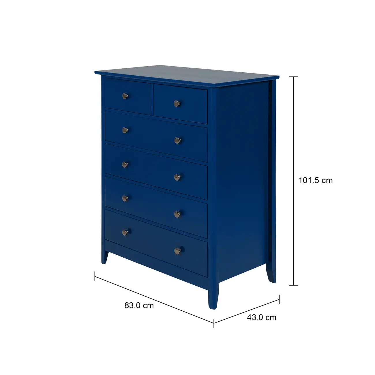 CÔMODA 6 GAVETAS 83 CM X 43 CM DEVON - AZUL - Foto 10