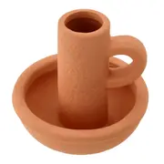 CASTIÇAL COM ALÇA TEMBÉ - ARGILA CRUA - Foto 5