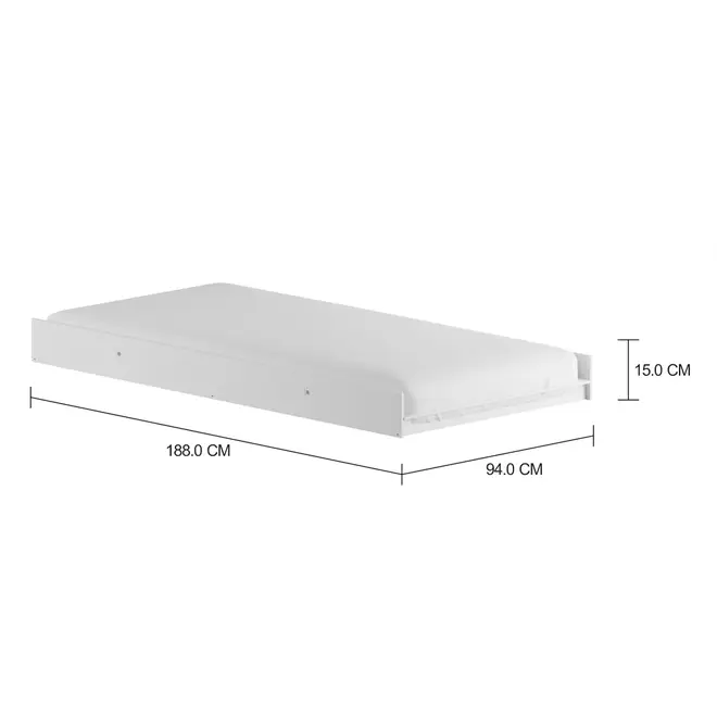 CAMA DE SOLTEIRO INFERIOR 88 CM PATCHFLOWER - BRANCO - Foto 2