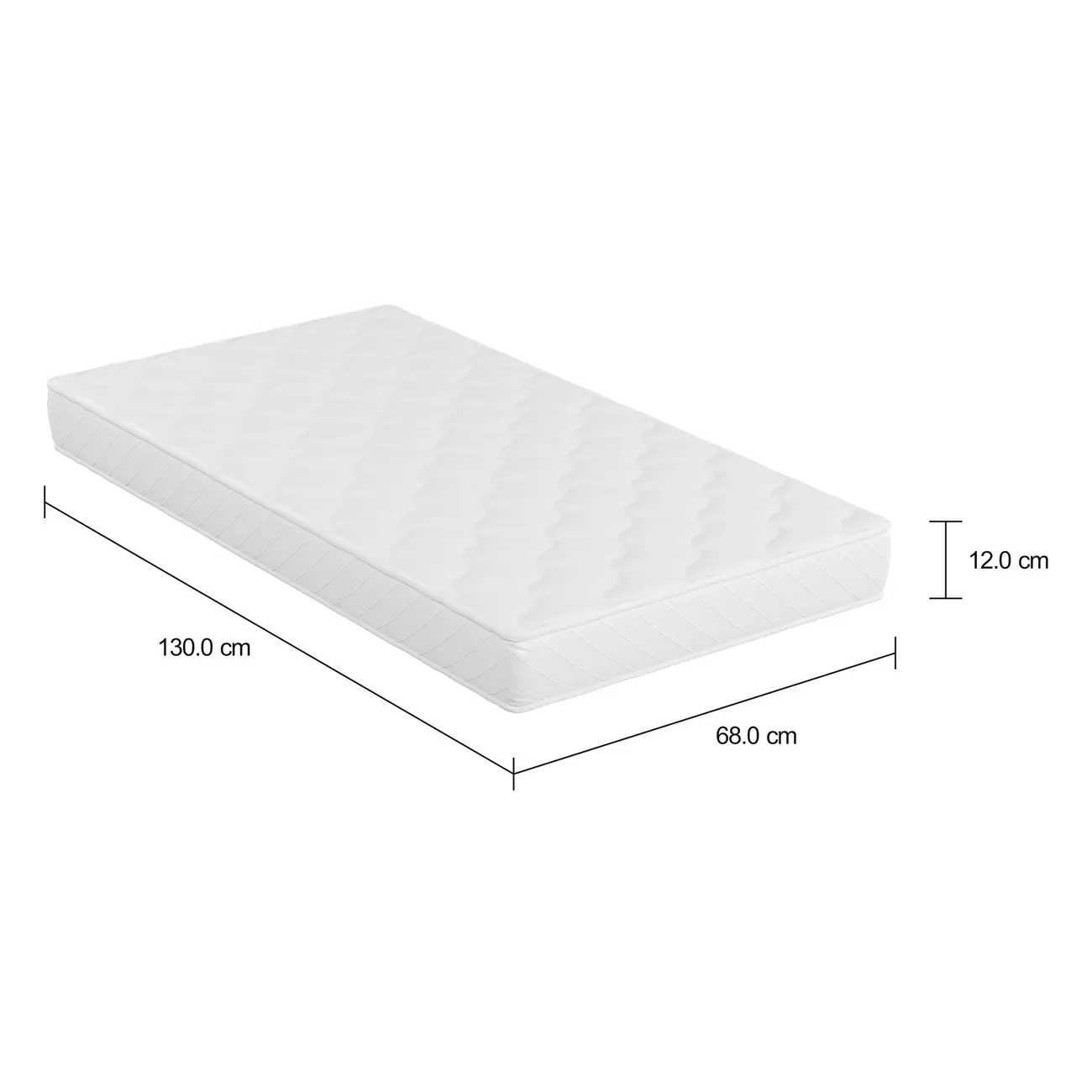 COLCHÃO DE ESPUMA BERÇO 68 CM X 1,30 M X 12 CM DOSS - DENSIDADE 20 - Foto 2