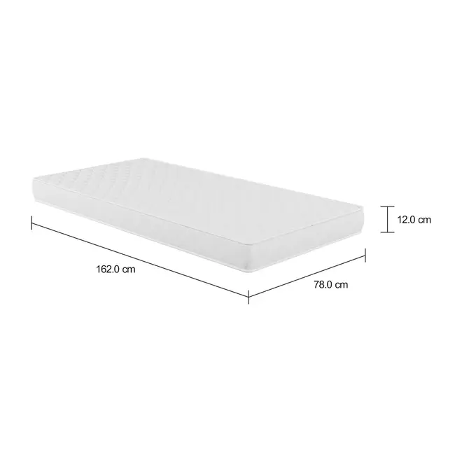 COLCHÃO DE ESPUMA INFANTIL 78 CM X 1,62 M X 12 CM DOSS - DENSIDADE 20 - Foto 5