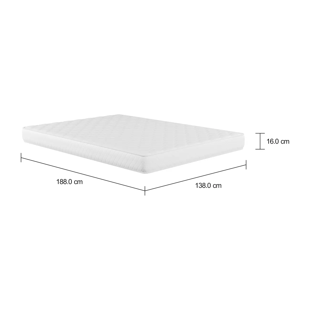 COLCHÃO DE ESPUMA CASAL 1,38 M X 1,88 M X 16 CM DOSS - DENSIDADE 28 - Foto 2