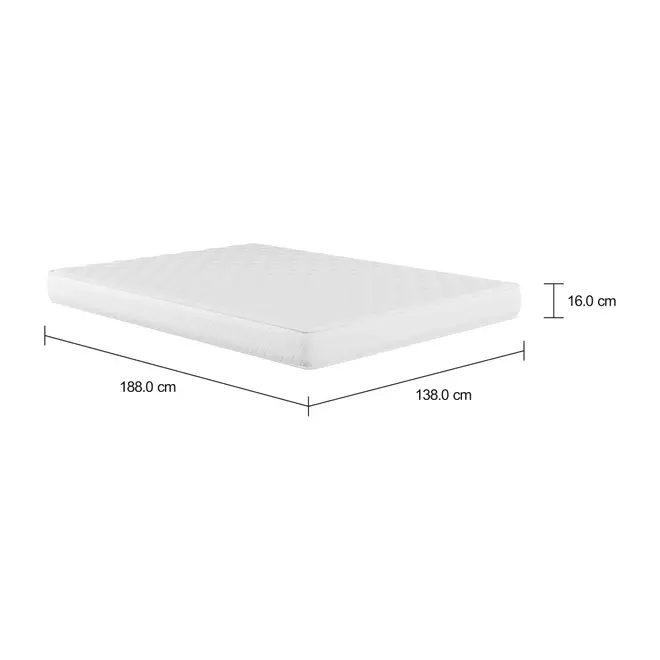 COLCHÃO DE ESPUMA CASAL 1,38 M X 1,88 M X 16 CM DOSS - DENSIDADE 28 - Foto 2