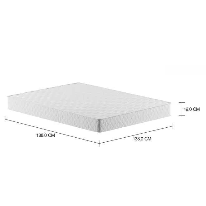 COLCHÃO DE ESPUMA CASAL 1,38 M X 1,88 M X 19 CM DOSS - DENSIDADE 33 - Foto 2