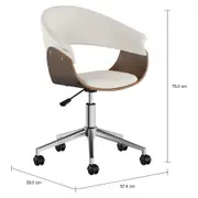 CADEIRA HOME OFFICE SKALL - NOZES/BEGE - Foto 2