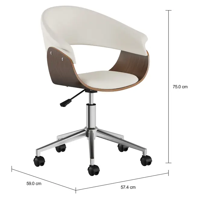 CADEIRA HOME OFFICE SKALL - NOZES/BEGE - Foto 2