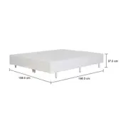 BASE PARA CAMA BOX QUEEN 1,58 M X 1,98 M MAX - CORSIN BRANCO - Foto 5