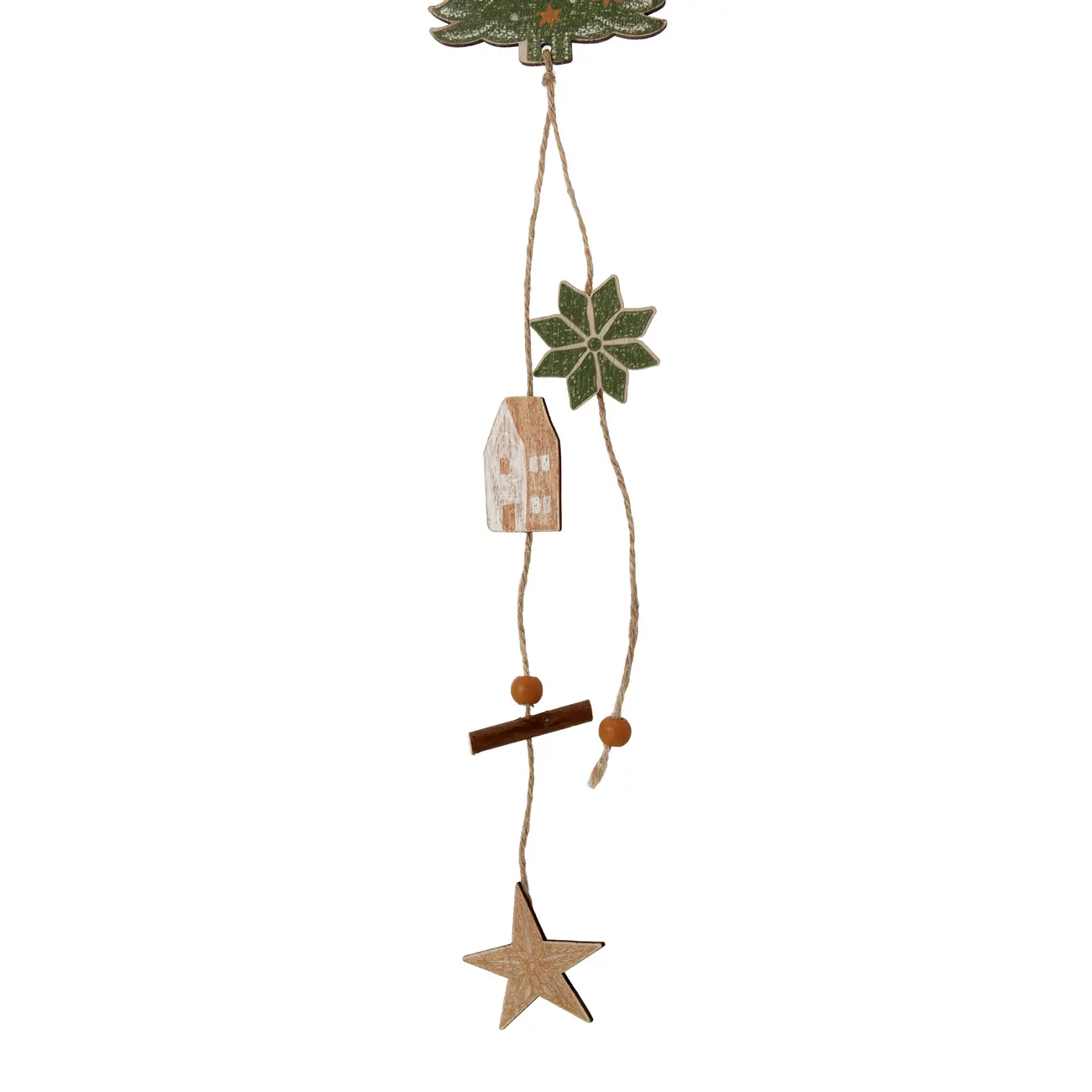 PINGENTE 50 CM VILAREJO NOEL - CASCA DE URUCUM/CIPESTRE - Foto 3