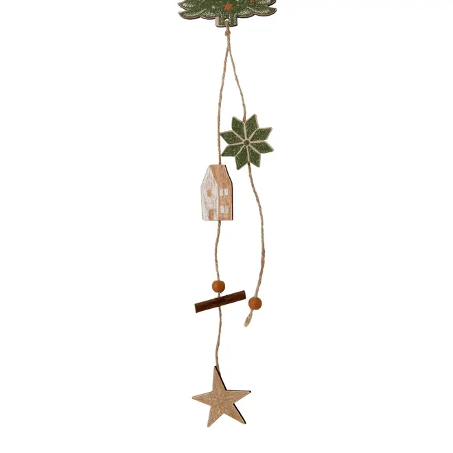 PINGENTE 50 CM VILAREJO NOEL - CASCA DE URUCUM/CIPESTRE - Foto 3