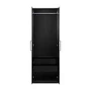 GUARDA-ROUPA 2 PORTAS 2 GAVETAS LIVE - PRETO - Foto 2