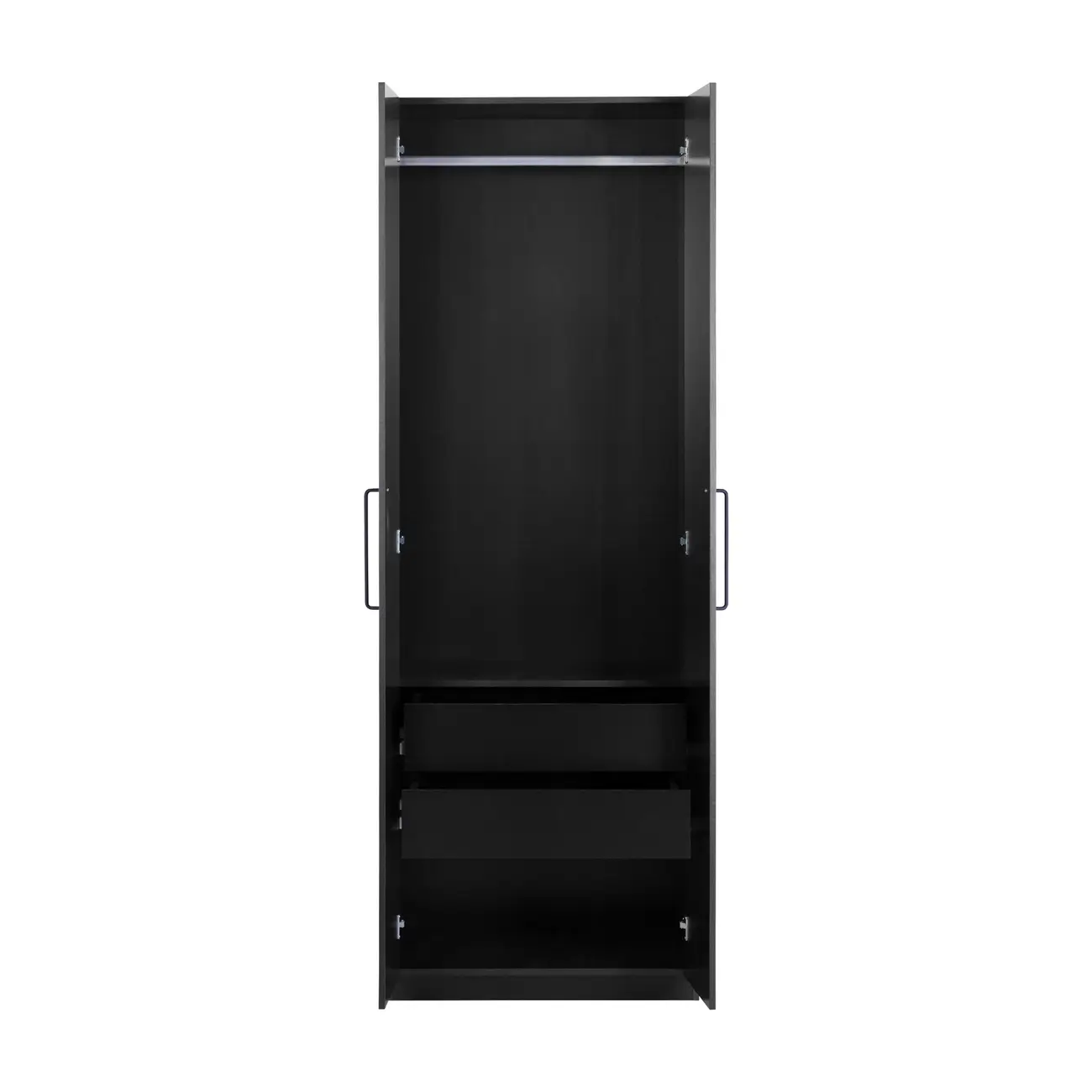 GUARDA-ROUPA 2 PORTAS 2 GAVETAS LIVE - PRETO - Foto 2