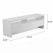 RACK 2 GAVETAS 1,80 M X 45 CM VOGAN - BRANCO BRILHANTE - Foto 2