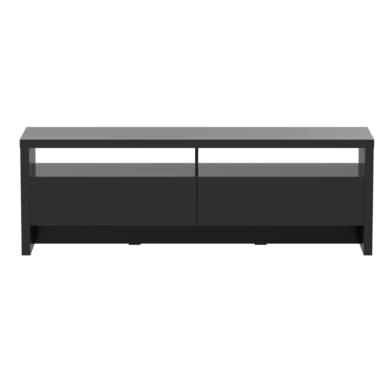 RACK 2 GAVETAS 1,80 M X 45 CM VOGAN - PRETO BRILHANTE - Foto 1