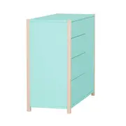 CÔMODA 4 GAVETAS/1 PORTA 1,07 M X 42 CM PIN PLAY - NATURAL WASHED/MENTA - Foto 18
