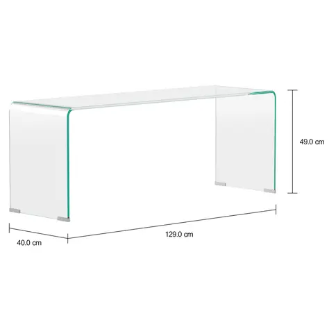 Imagem com medidas do produto RACK 1,29 M X 40 CM INGLASS