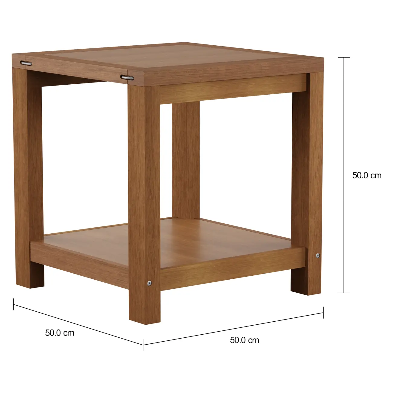 MESA LATERAL 50 CM X 50 CM ARMAZÉM - NOZES - Foto 6