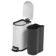 LIXEIRA COM PEDAL 10 L GIBBOUS - BRANCO BRILHANTE - Foto 5