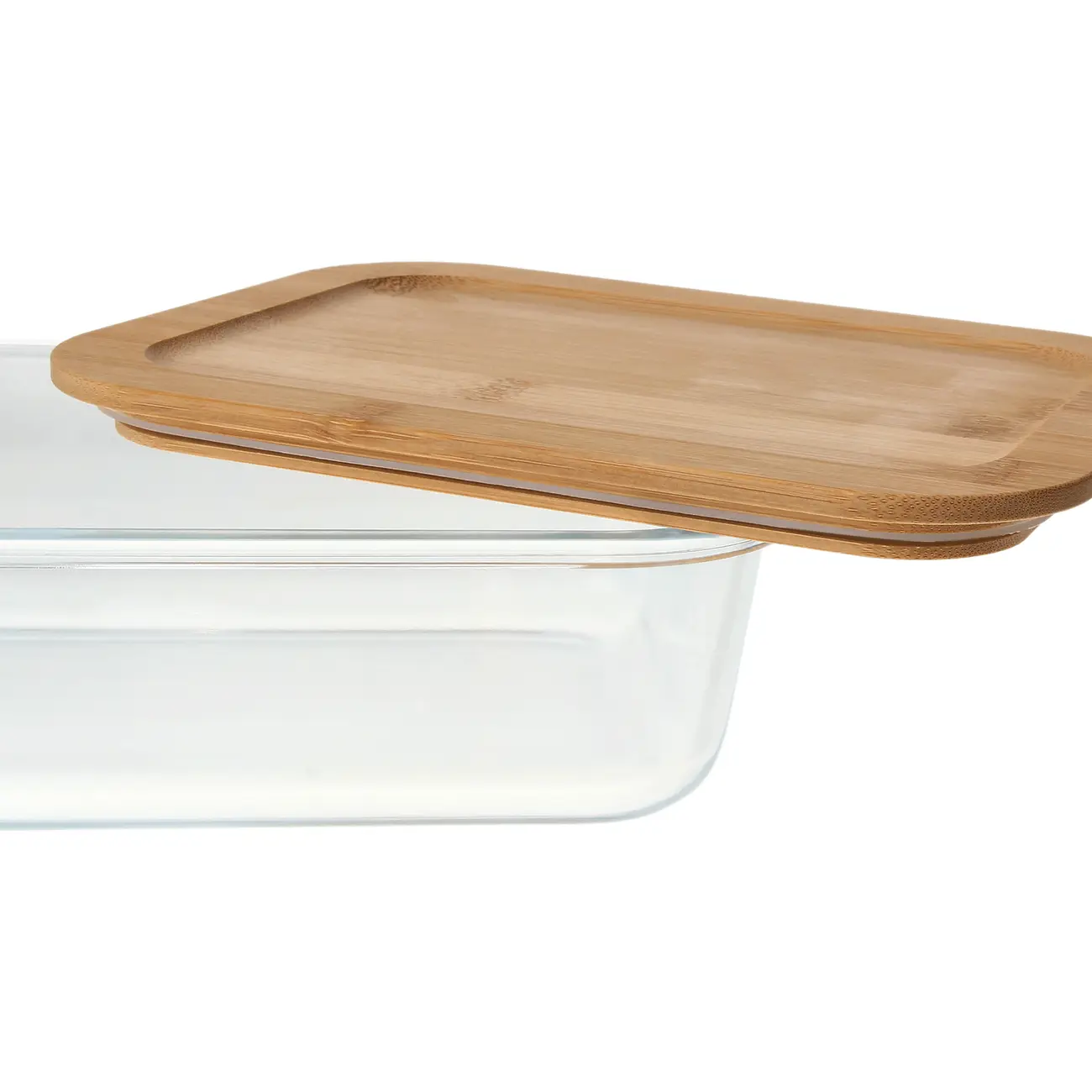 POTE HERMÉTICO 1,2 L BAMBU - INCOLOR/BAMBU - Foto 5