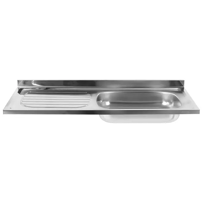 PIA DE COZINHA COM CUBA À DIREITA 1,20 M PRÁTICA - INOX - Foto 1