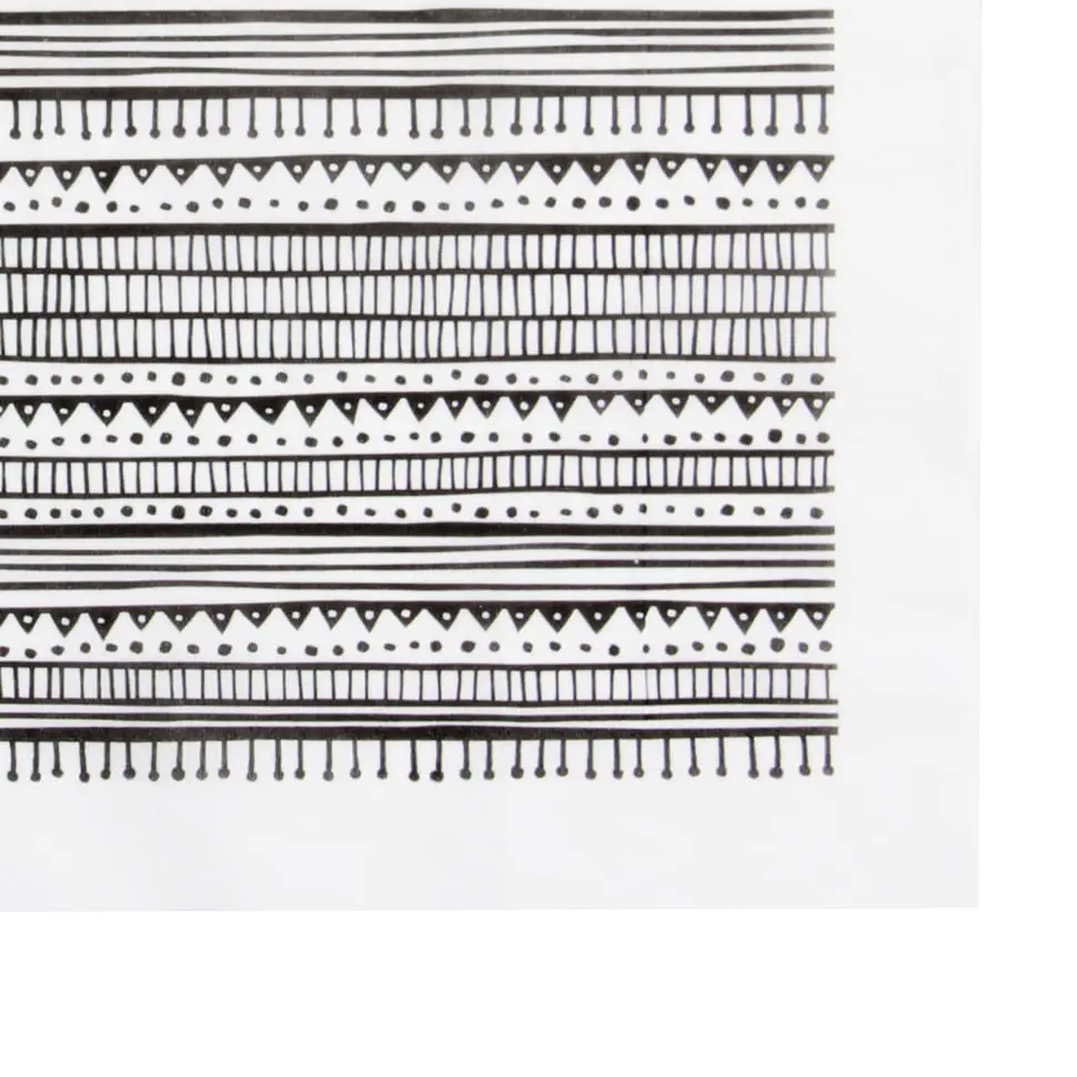 GUARDANAPO 39 CM X 39 CM PACOTE COM 20 PEÇAS MIREMBA - BRANCO/PRETO - Foto 5