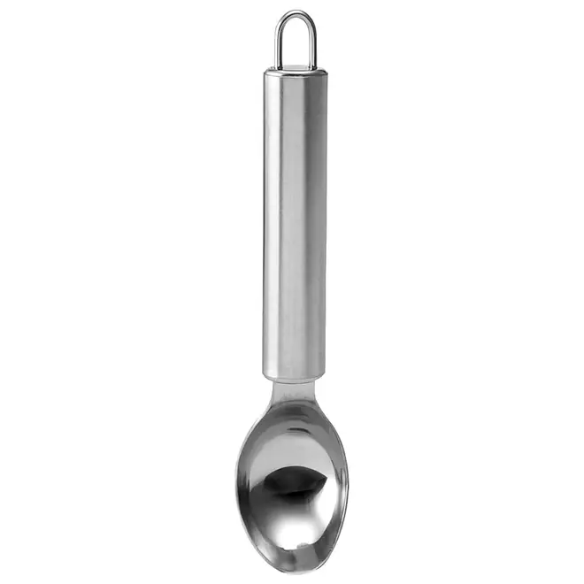COLHER PARA SORVETE 16 CM ELLIP - INOX - Foto 1
