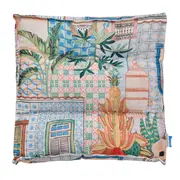FUTON 40 CM X 40 CM SAUDADE TROPICAL - AZUL HISTÓRICO/MULTICOR - Foto 3