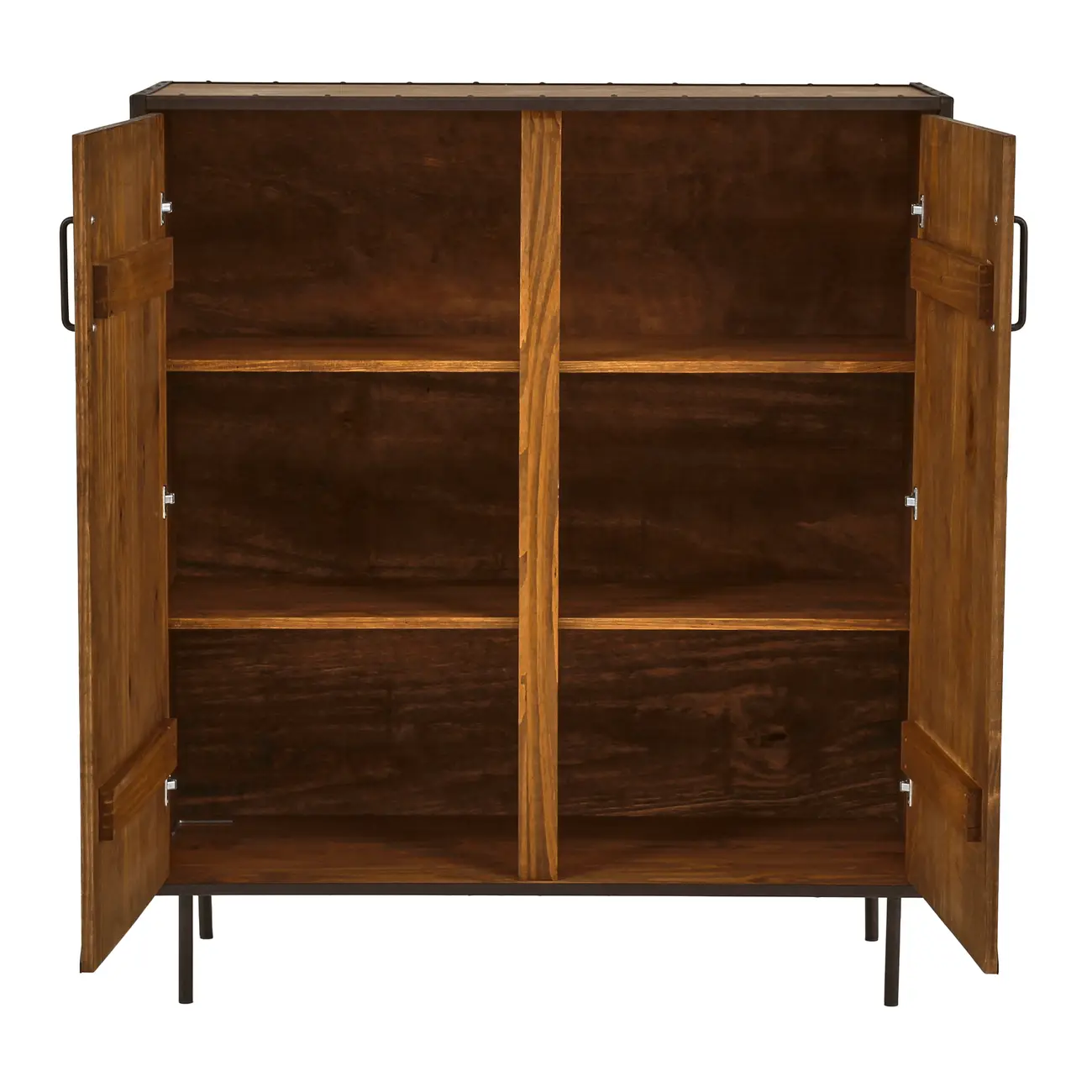 BUFFET 2 PORTAS 1,05 M X 42 CM STEAM TRUNK - ENCERADO CASTANHO/CASTANHO - Foto 4