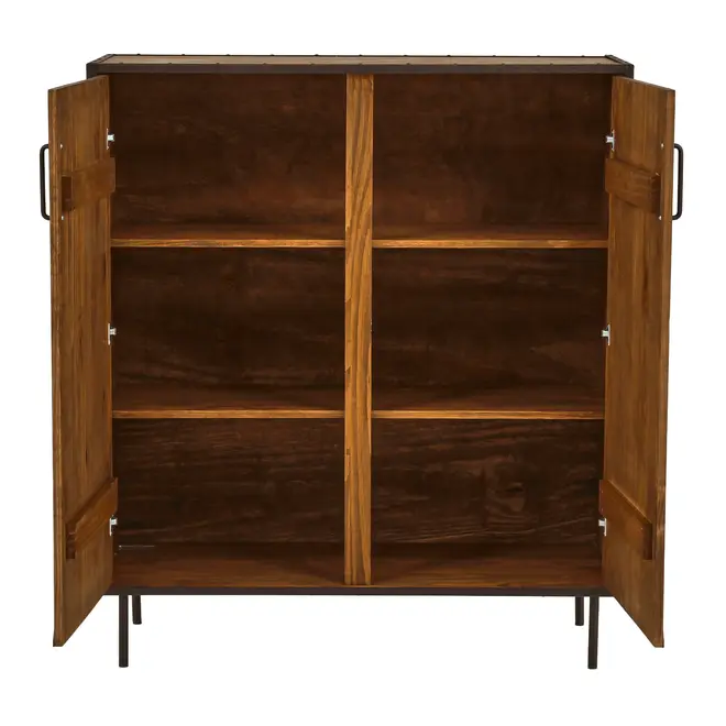 BUFFET 2 PORTAS 1,05 M X 42 CM STEAM TRUNK - ENCERADO CASTANHO/CASTANHO - Foto 4