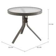 MESA LATERAL REDONDA 52 CM SUN - CAFÉ/INCOLOR - Foto 2