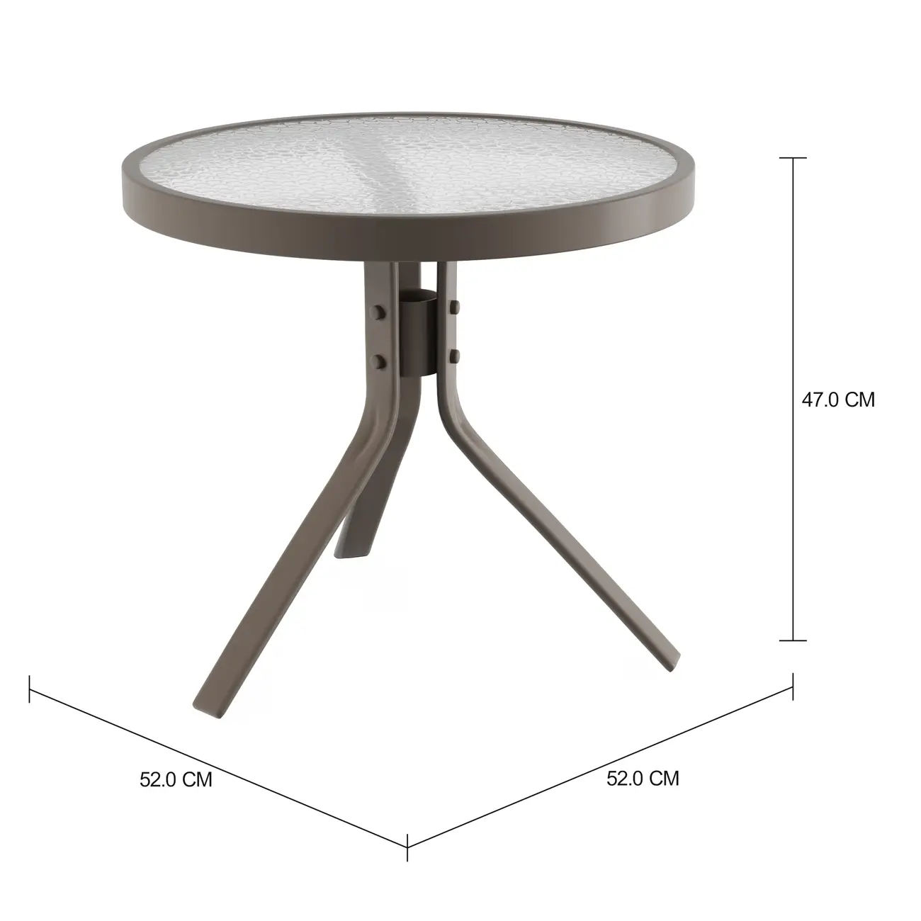 MESA LATERAL REDONDA 52 CM SUN - CAFÉ/INCOLOR - Foto 2