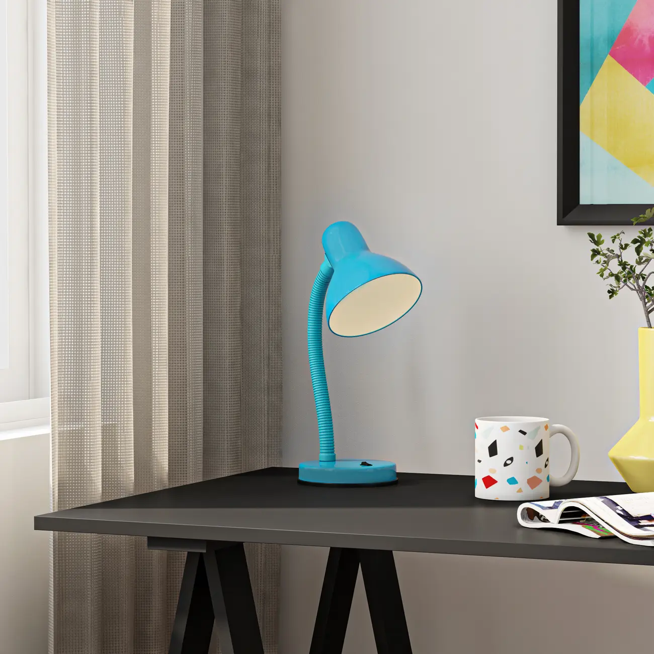 LUMINÁRIA DE MESA DIC - TURQUESA/TURQUESA - Foto 10
