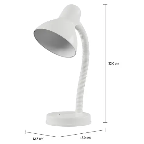 Imagem com medidas do produto LUMINÁRIA DE MESA DIC