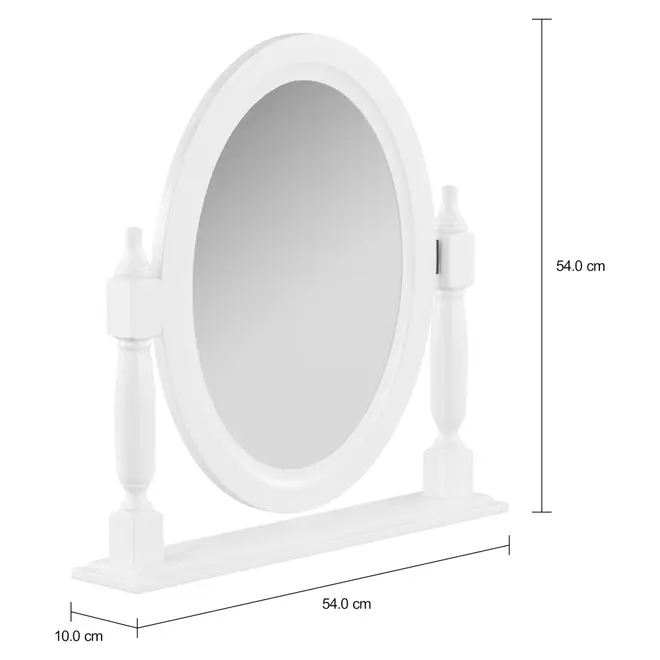 ESPELHO 54 CM X 54 CM CAMPAGNE - BRANCO/PRATA - Foto 4