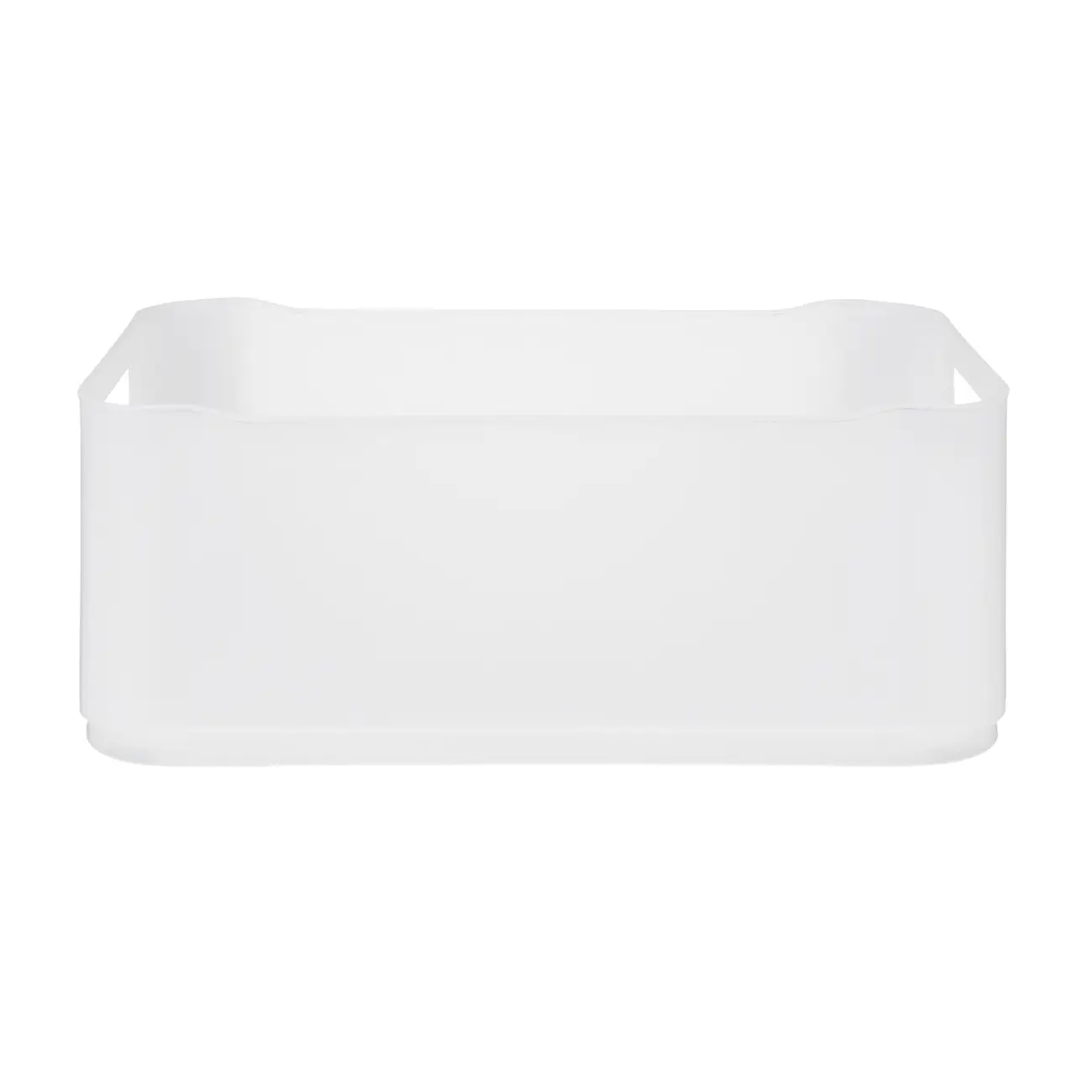 CESTO 30 CM X 18 CM X 12 CM GREAT - BRANCO TRANSLUCIDO - Foto 1