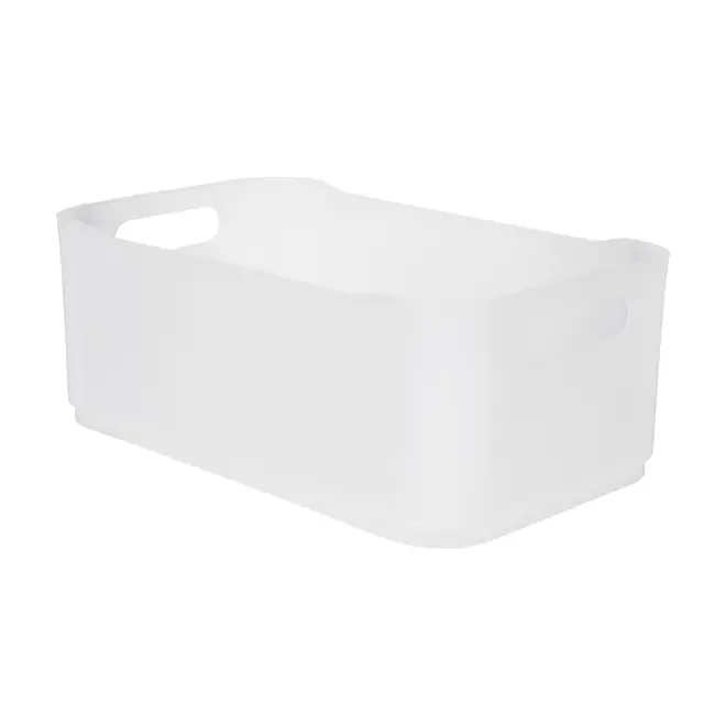 CESTO 30 CM X 18 CM X 12 CM GREAT - BRANCO TRANSLUCIDO - Foto 2