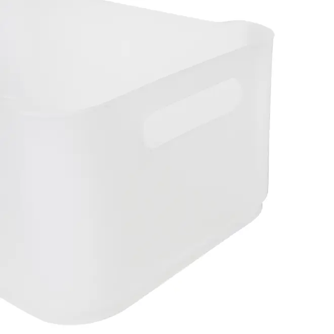 CESTO 30 CM X 18 CM X 12 CM GREAT - BRANCO TRANSLUCIDO - Foto 4