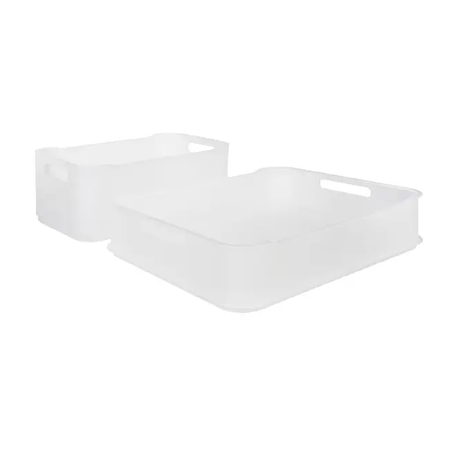 CESTO 30 CM X 18 CM X 12 CM GREAT - BRANCO TRANSLUCIDO - Foto 5