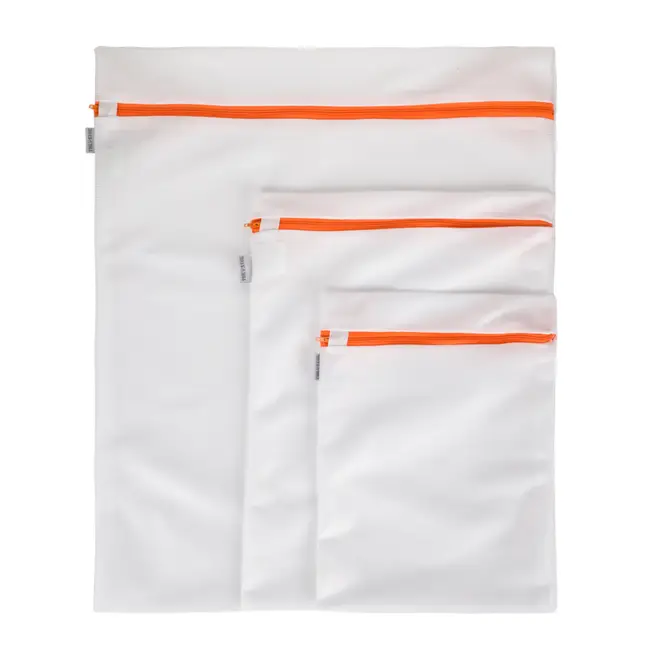 SACO PROTETOR PARA LAVAR ROUPA 57 CM X 46 CM SAFE - BRANCO/KORAL - Foto 4