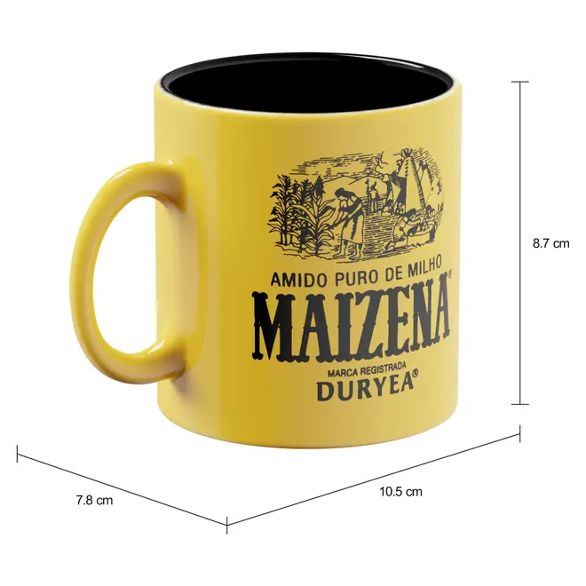 CANECA 270 ML MAIZENA - AMARELO/PRETO - Foto 2