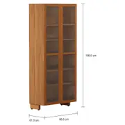 PANELEIRO 2 PORTAS 80 CM X 1,95 M GOURMET - NOZES/INCOLOR - Foto 4